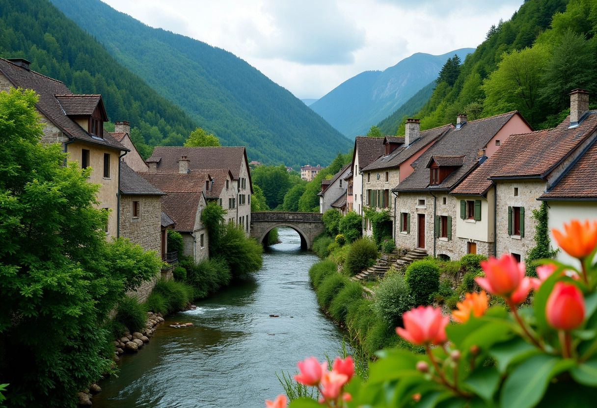 les mots à renseigner pour trouver une image utile sont  village cévennes